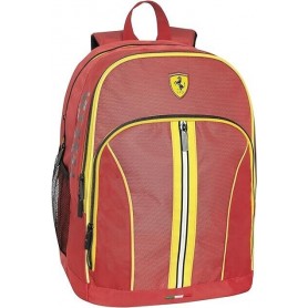 Scuderia Ferrari Zaino Scuola Rosso Ufficiale 2 Ampi Spazi Centrali e 2 Tasche